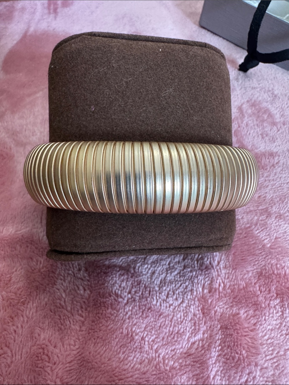 Gold-Tone Ribbed Bangle Bracelet - Women Accessories